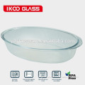 4.0L Oval high quality Borosilicate Glass plate/oven tray/baking tray/baking pan